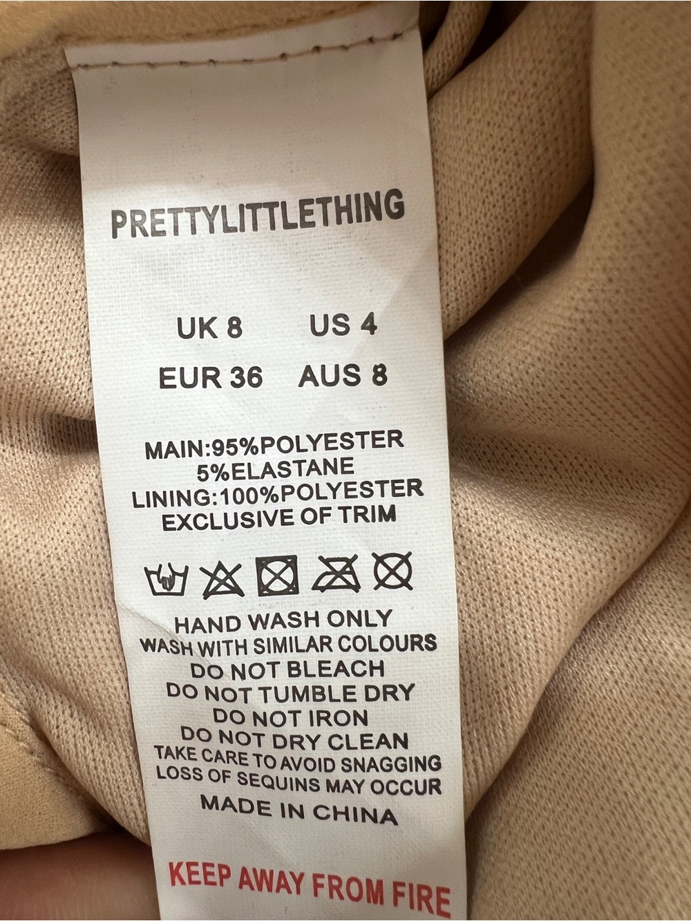 PrettyLittleThing Gold Sequin Strappy Bodycon Mini Dress NWT Size 4 - Picture 11 of 11